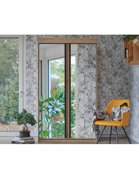 FIRST - Armoire 2 portes battantes avec miroirs