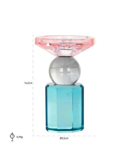 MICHOU - Bougeoir cristal multicolore