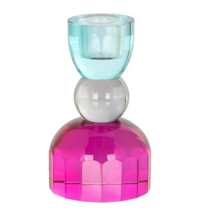 MERLIN - Bougeoir cristal multicolore