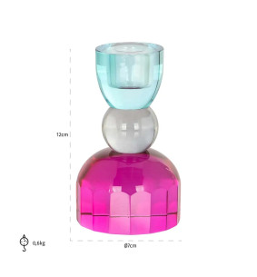 MERLIN - Bougeoir cristal multicolore 2