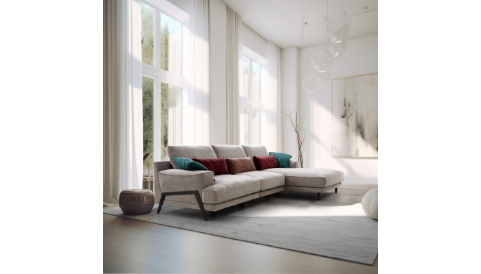 AMEL - Canapé avec chaise longue collection exclusive haut de gamme