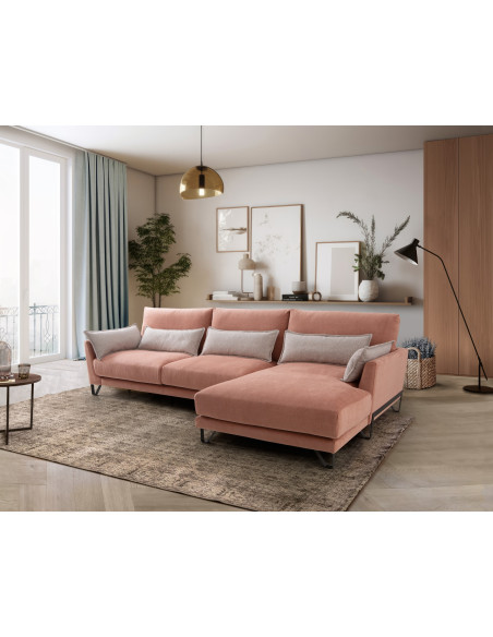 NADIA - Canapé avec chaise longue collection exclusive haut de gamme