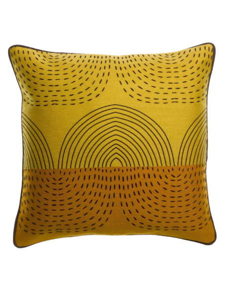 ETNA - Coussin brodé mirabelle 45 x 45 cm