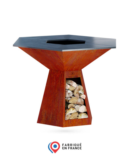 HEXAGONE BRASERO - Grand banquet corten 150