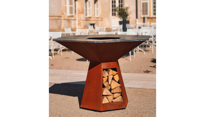 HEXAGONE BRASERO - Grand banquet corten 150