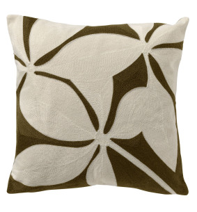 ELIJA - Coussin Military Olive 45x45 cm - vert