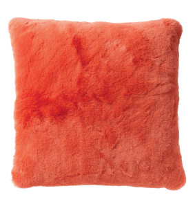 ZAYA - Coussin imitation fourrure Coral 45x45 cm