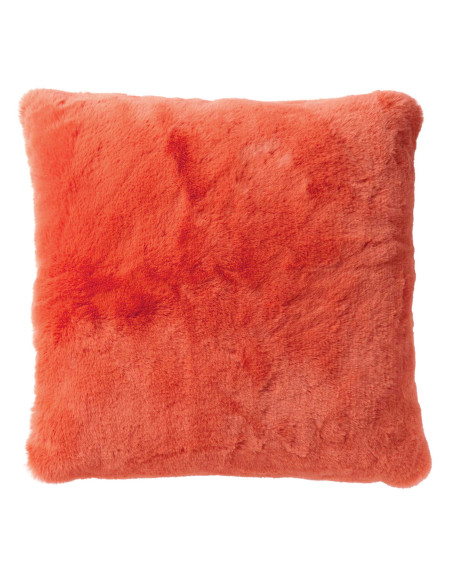 ZAYA - Coussin imitation fourrure Coral 45x45 cm