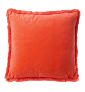 ZAYA - Coussin imitation fourrure Coral 45x45 cm 2