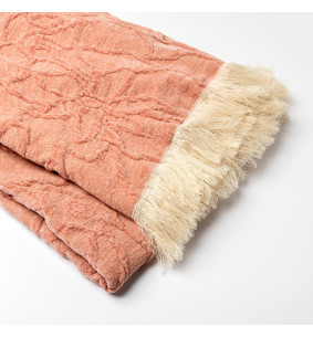 FLORINE - Plaid avec motif 140x180 cm - rose 2