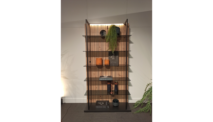 TOPAZE - Bibliothèque bois et métal avec...