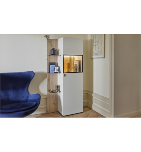 TOPAZE - Colonne avec rangement et 1 porte largeur 80 cm