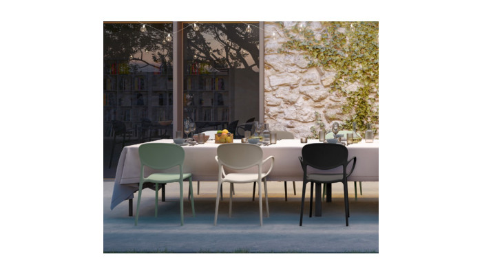 ABBY - Chaise empilable  technologie airmoulding haute résistance
