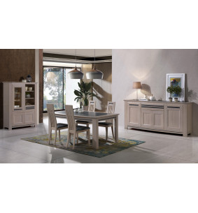 MALAGA - Table tonneau 2 allonges papillon de 40 cm 2 coloris