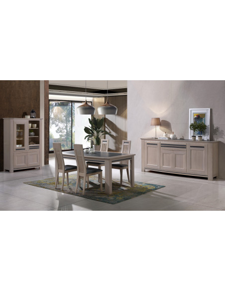MALAGA - Table tonneau 2 allonges papillon de 40 cm 2 coloris