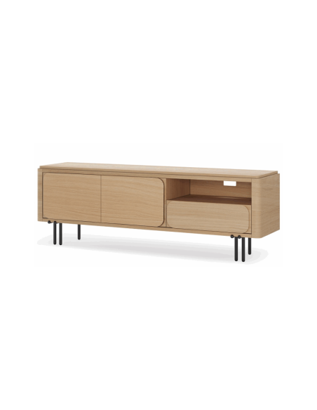 FIORE - Meuble TV 2 portes 1 tiroir 1 niche L.166 cm
