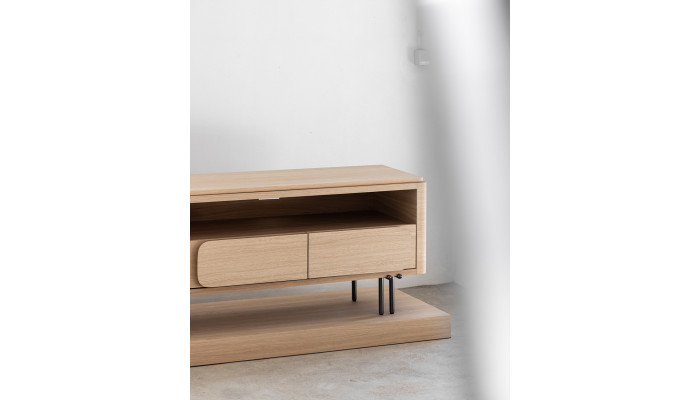 FIORE - Meuble TV 2 portes 1 tiroir 1 niche L.166 cm