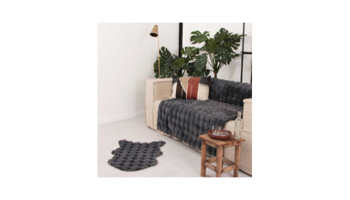 BUBBLE - Plaid douceur anthracite