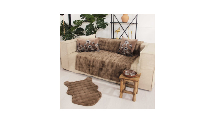 BUBBLE - Plaid douceur butternut