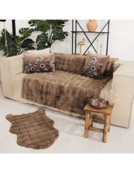 BUBBLE - Plaid douceur butternut