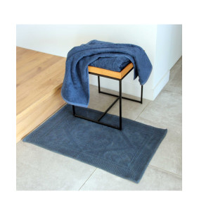 EDEN ROCK - Tapis de bain brodé marine 2