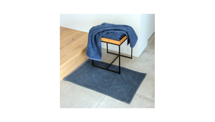 EDEN ROCK - Tapis de bain brodé marine