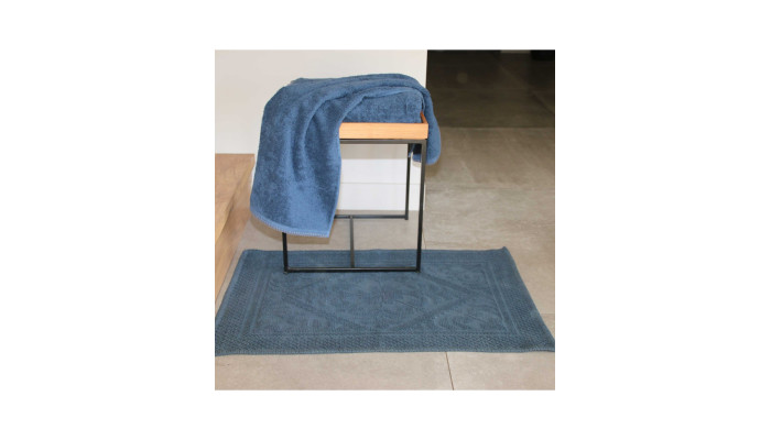 EDEN ROCK - Tapis de bain brodé marine