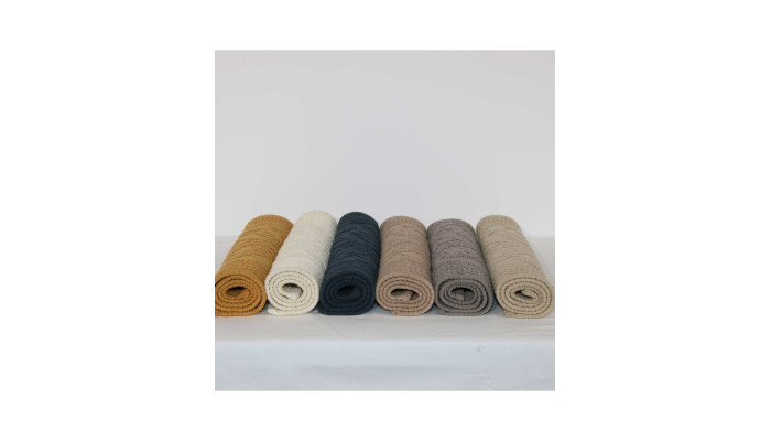 EDEN ROCK - Tapis de bain brodé naturel
