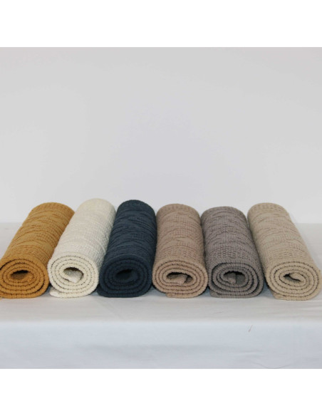 EDEN ROCK - Tapis de bain brodé naturel