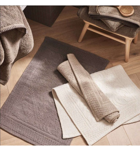 EDEN ROCK - Tapis de bain brodé taupe foncé 2