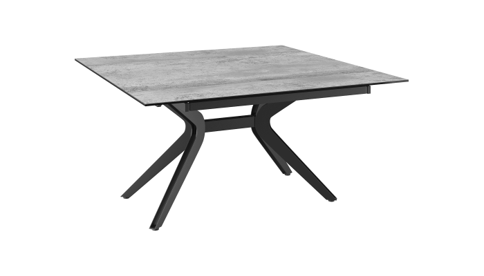 ATTRAIT - Table 2 allonges rétractables céramique silver