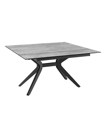 ATTRAIT - Table 2 allonges rétractables céramique silver