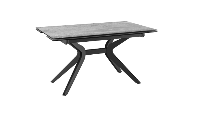 ATTRAIT - Table 2 allonges rétractables céramique silver