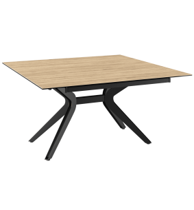 ATTRAIT - Table 2 allonges rétractables céramique chêne clair 2