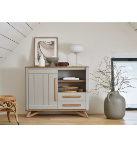 ALVA - Meuble d'entrée 1 porte 1 tiroir 1 niche