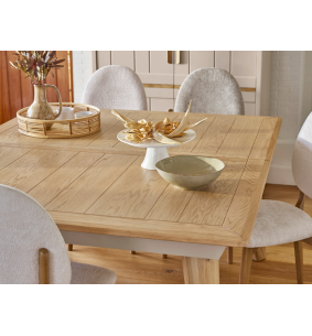 ALVA - Table fausse carrée avec allonges 2