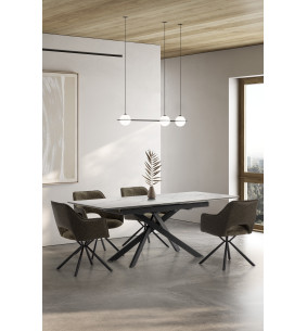 BELMA - Table céramique extensible 160 cm