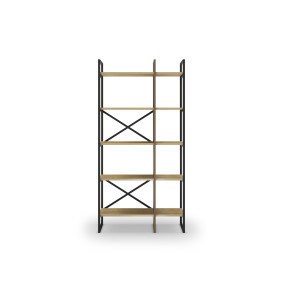 ARA - Etagère 87,5 cm teinte chêne et noir 2