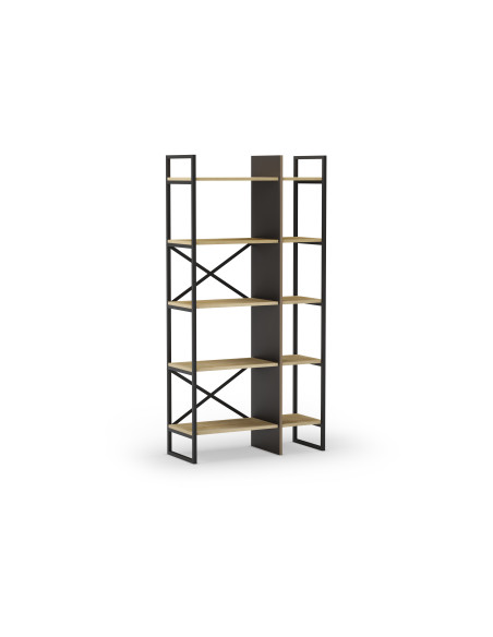 ARA - Etagère 87,5 cm teinte chêne et noir