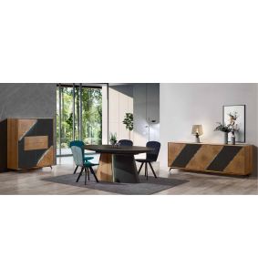 FLORIDA - Enfilade 4 portes avec éclairage L.220