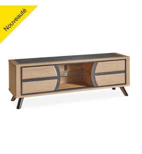 OMEGA - Meuble TV Hifi 2 portes L.175 cm