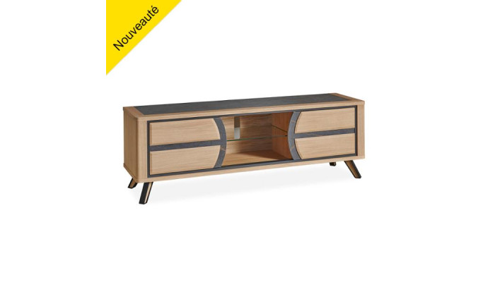 OMEGA - Meuble TV Hifi 2 portes L.175 cm