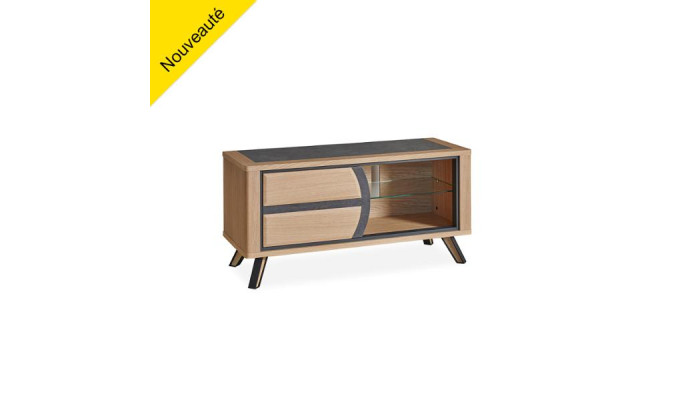OMEGA - Meuble TV Hifi 1 porte L.120 cm