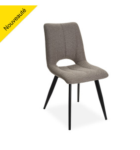 CORALIE - Chaise tissu taupe