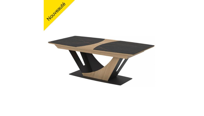 OMEGA - Table tonneau plateau céramique 220 x 110 cm