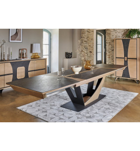 OMEGA - Table tonneau plateau céramique 220 x 110 cm 2