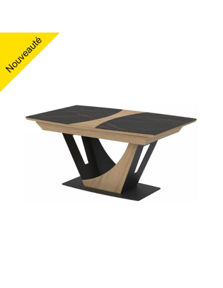 OMEGA - Table tonneau plateau céramique 160 x 100 cm