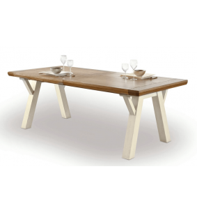 CANTIQUE - Table de séjour rectangulaire 1 allonge de 95... 2