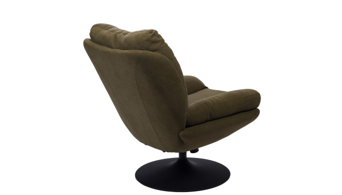 MAGGY - Fauteuil pivotant extra moelleux kaki