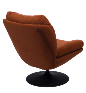 MAGGY - Fauteuil pivotant extra moelleux orange 2